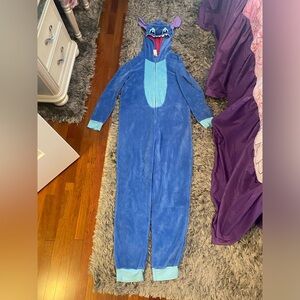 Adult Disney stitch zip up onesie pj